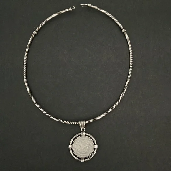 Vintage Mexico 1/4 oz .999 Silver Liberty Coin Pendant Necklace - Picture 12 of 15